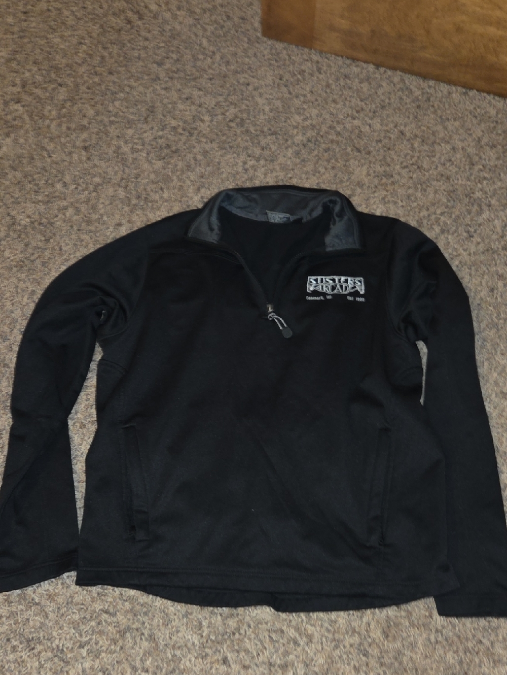 White Barn Black Quarter-Zip Pullover Sweatshirt
